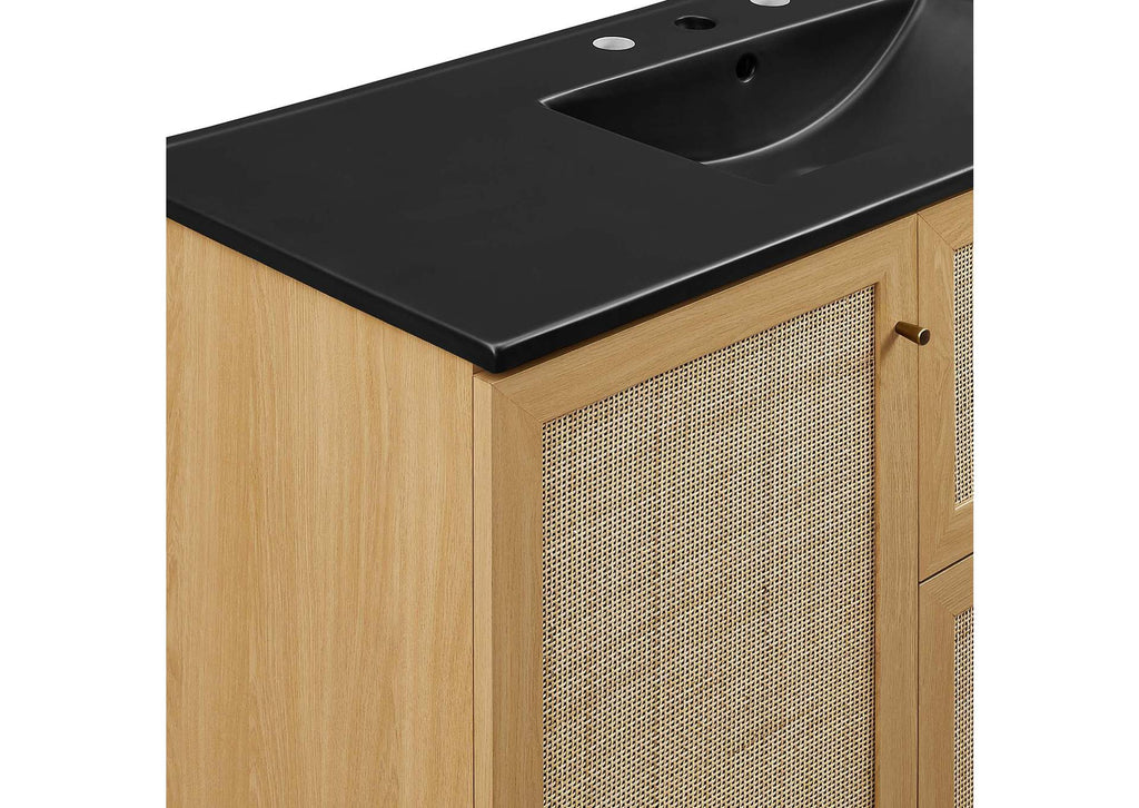 EEI-6720-OAK-BLK Soma 48" Single Sink Bathroom Vanity By Modway