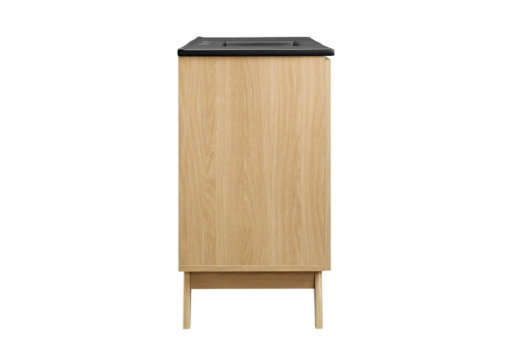 EEI-6720-OAK-BLK Soma 48" Single Sink Bathroom Vanity By Modway