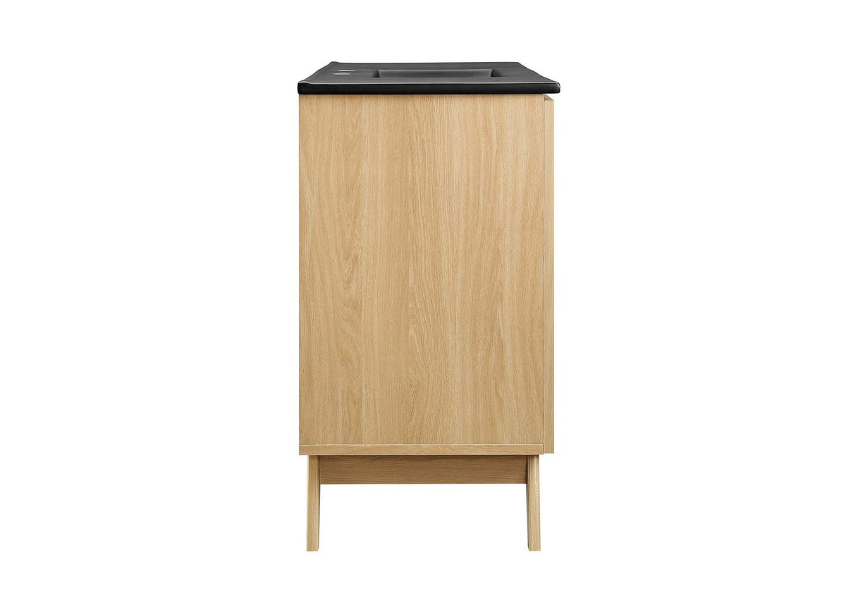 EEI-6720-OAK-BLK Soma 48" Single Sink Bathroom Vanity By Modway