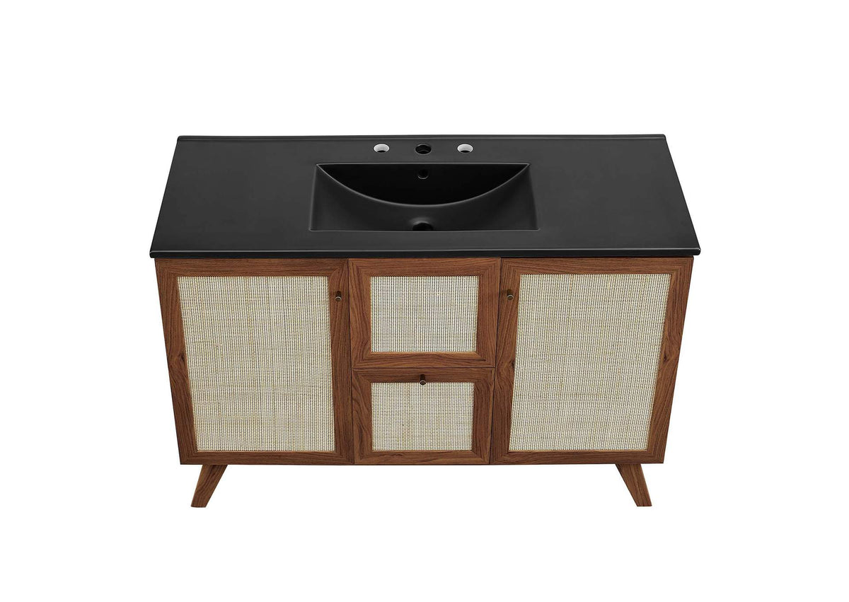 EEI-6720-WAL-BLK Soma 48" Single Sink Bathroom Vanity By Modway