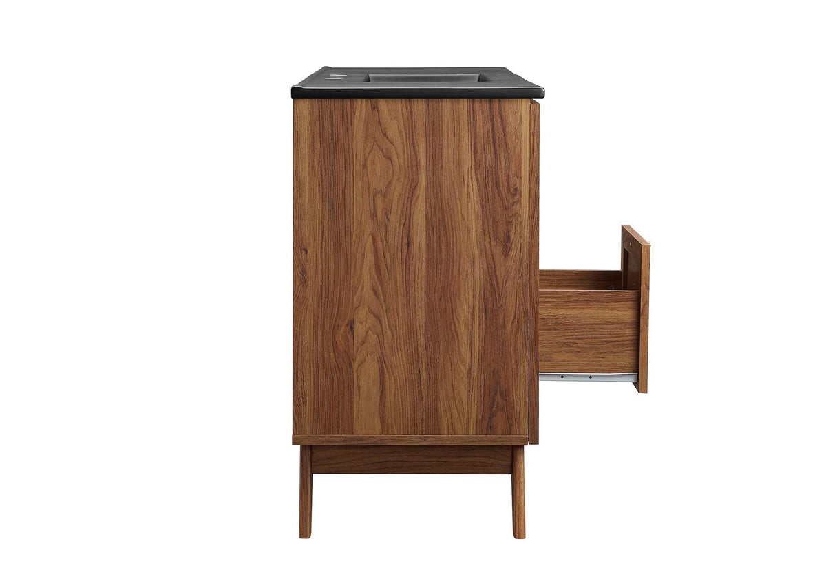 EEI-6720-WAL-BLK Soma 48" Single Sink Bathroom Vanity By Modway