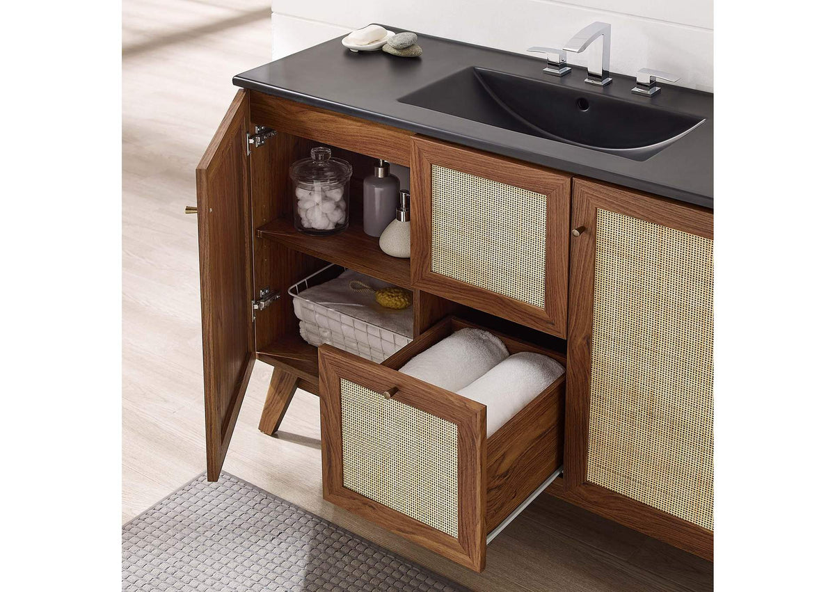 EEI-6720-WAL-BLK Soma 48" Single Sink Bathroom Vanity By Modway
