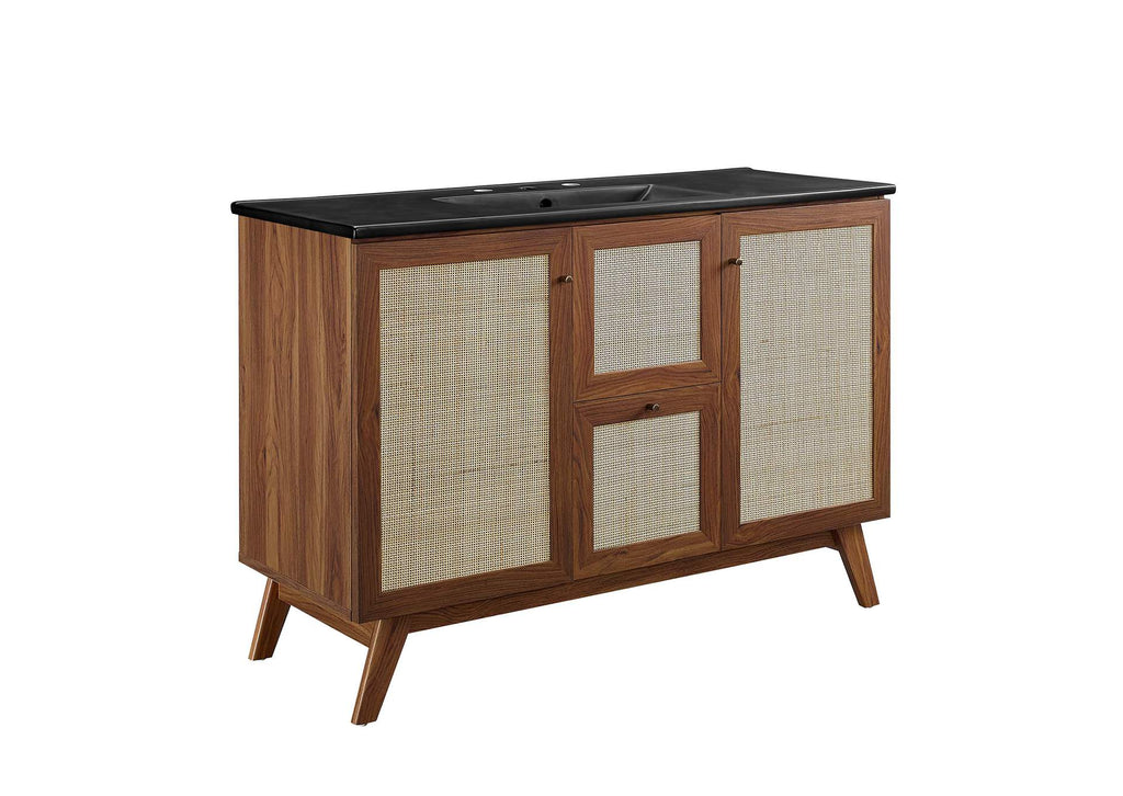 EEI-6720-WAL-BLK Soma 48" Single Sink Bathroom Vanity By Modway