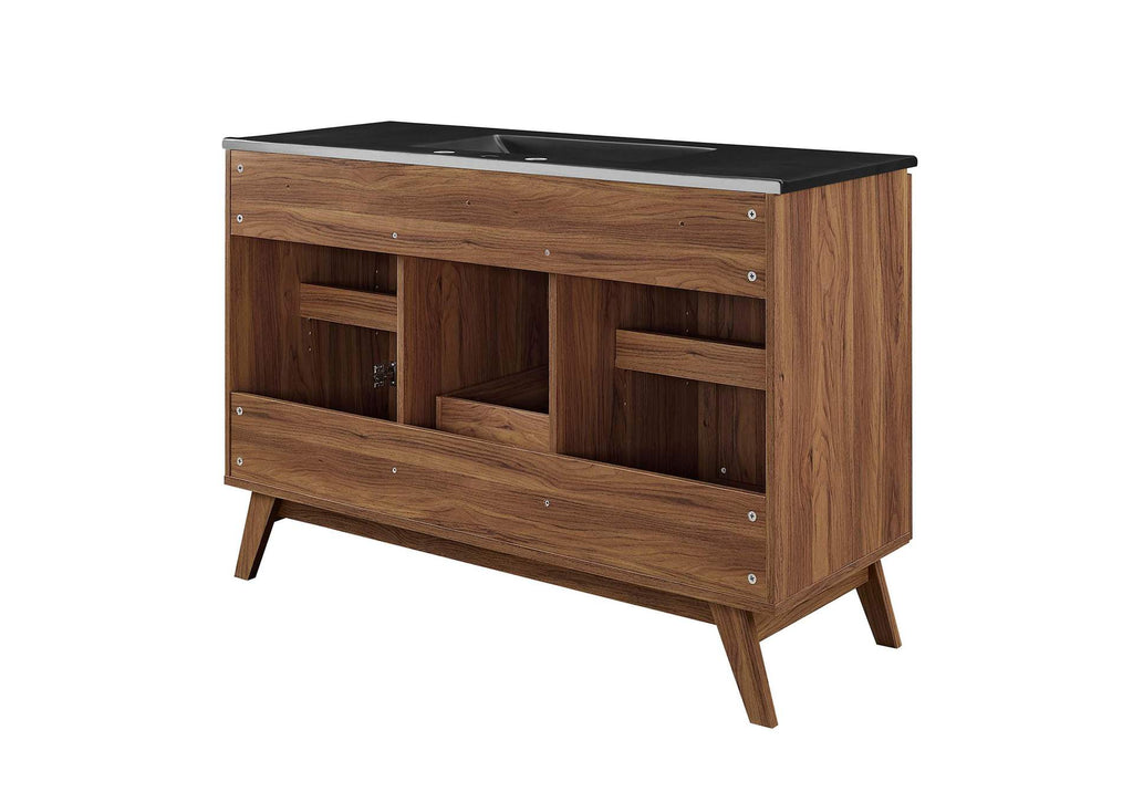 EEI-6720-WAL-BLK Soma 48" Single Sink Bathroom Vanity By Modway