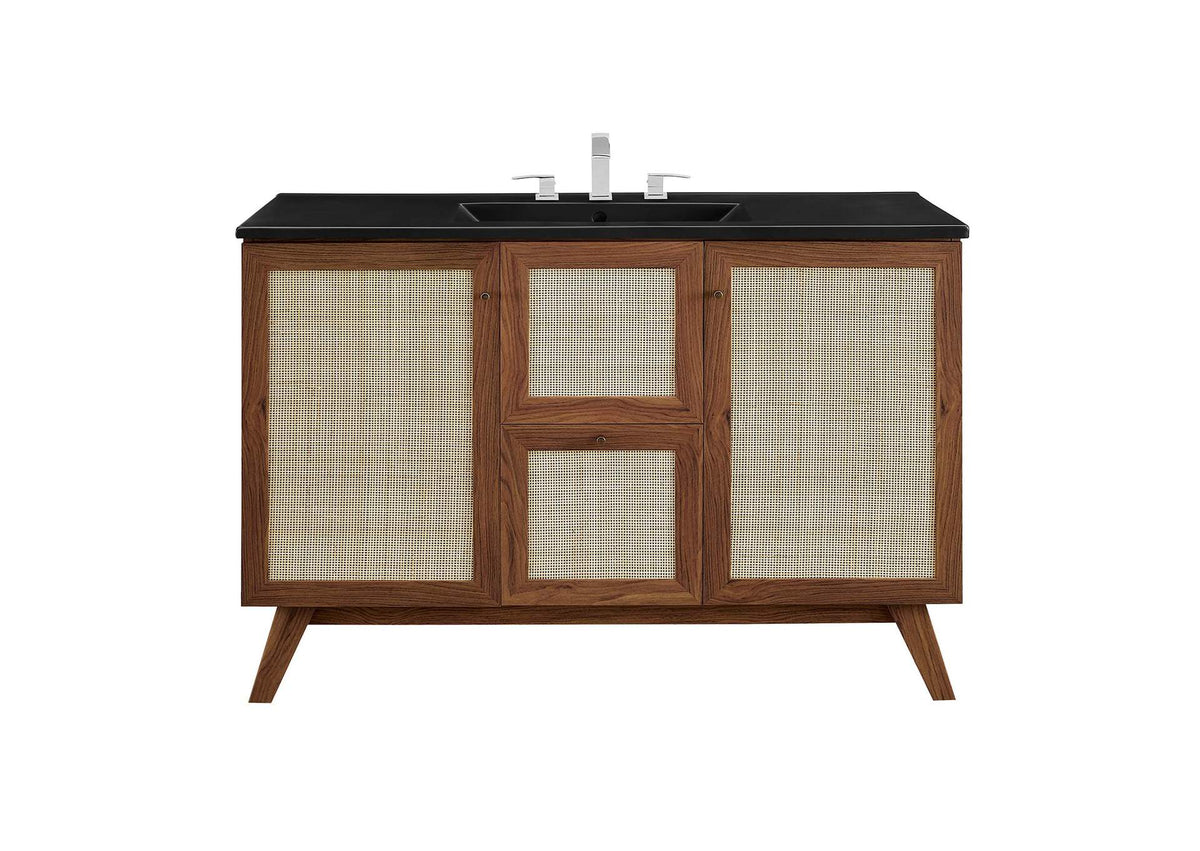 EEI-6720-WAL-BLK Soma 48" Single Sink Bathroom Vanity By Modway