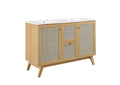 EEI-6721-OAK-WHI Soma 48" Double Sink Bathroom Vanity By Modway