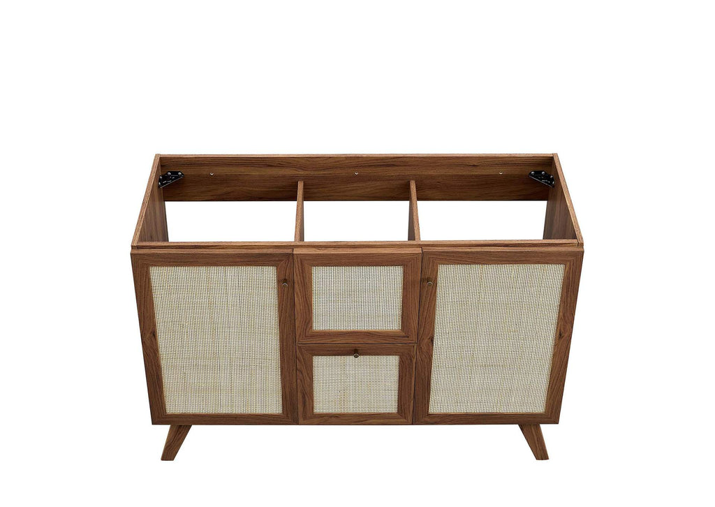 EEI-6721-WAL-WHI Soma 48" Double Sink Bathroom Vanity By Modway