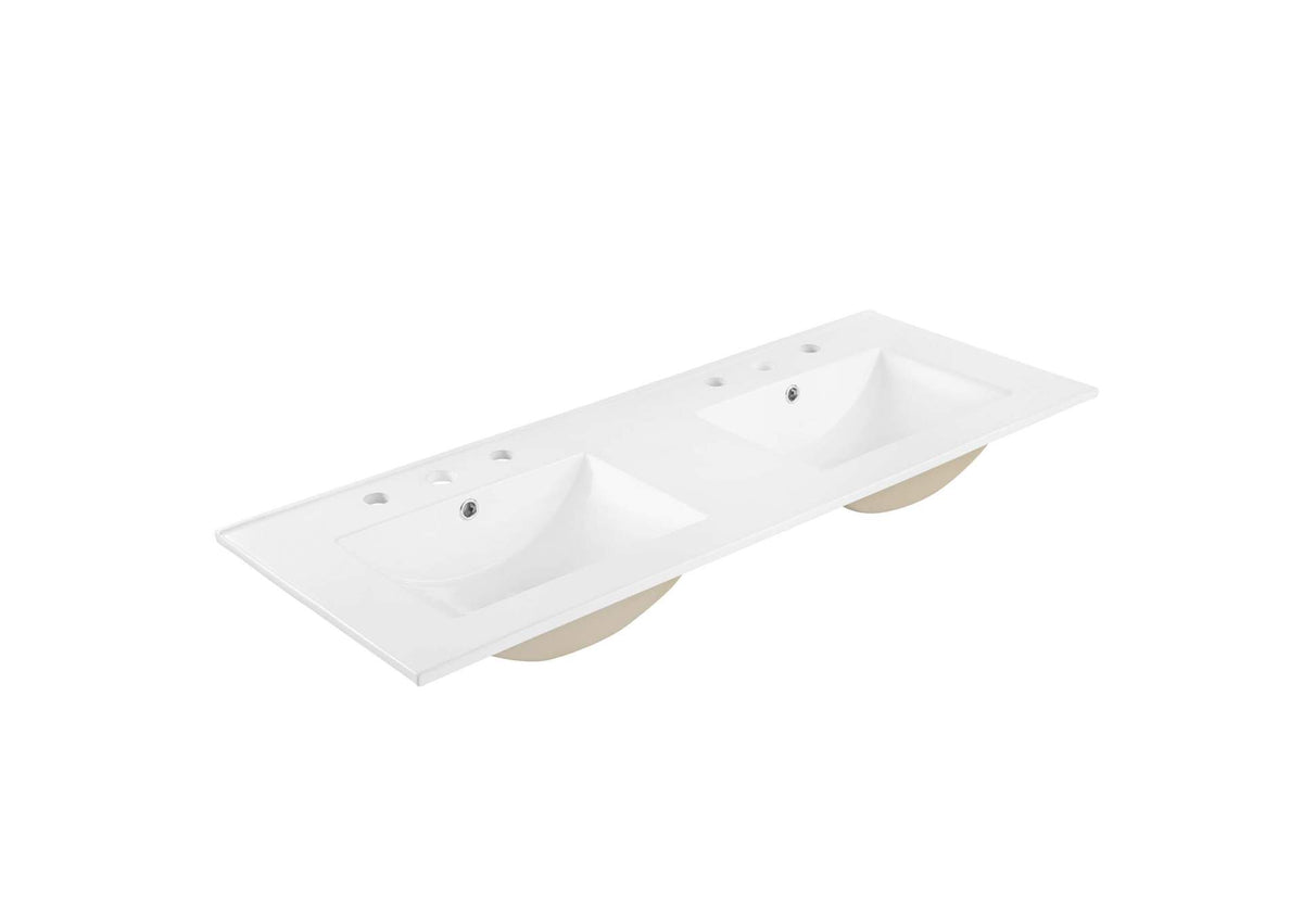 EEI-6721-WAL-WHI Soma 48" Double Sink Bathroom Vanity By Modway