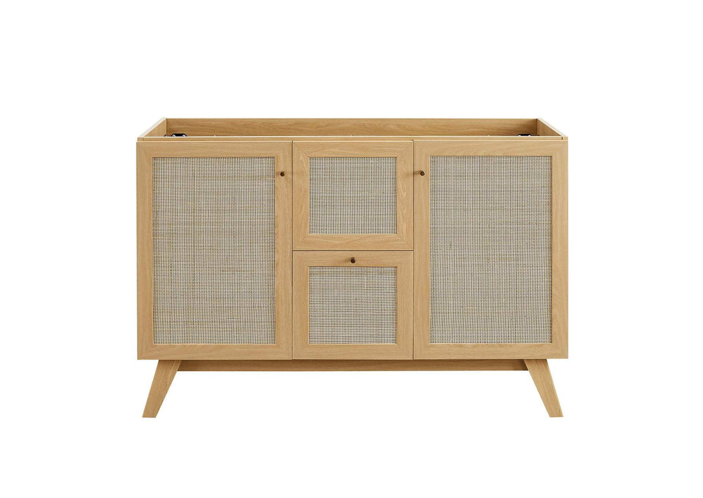 EEI-6722-OAK-BLK Soma 48" Double Sink Bathroom Vanity By Modway
