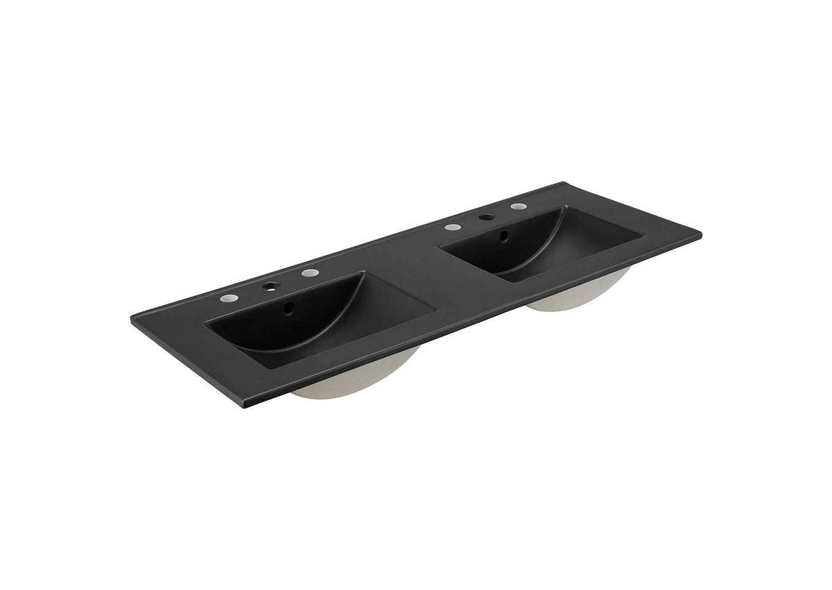 EEI-6722-OAK-BLK Soma 48" Double Sink Bathroom Vanity By Modway
