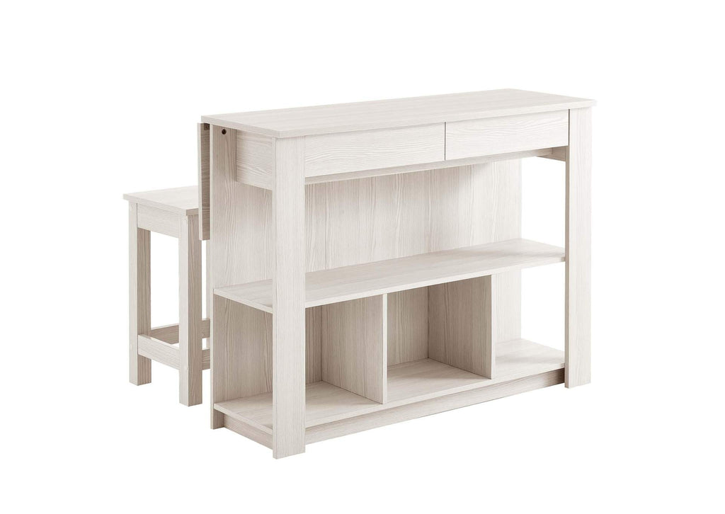 EEI-6731-WMA Meadowbrook 3-Piece Kitchen Island And Stool Set By Modway