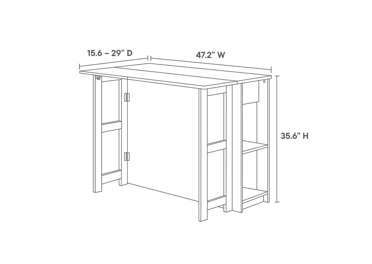 EEI-6731-WMA Meadowbrook 3-Piece Kitchen Island And Stool Set By Modway
