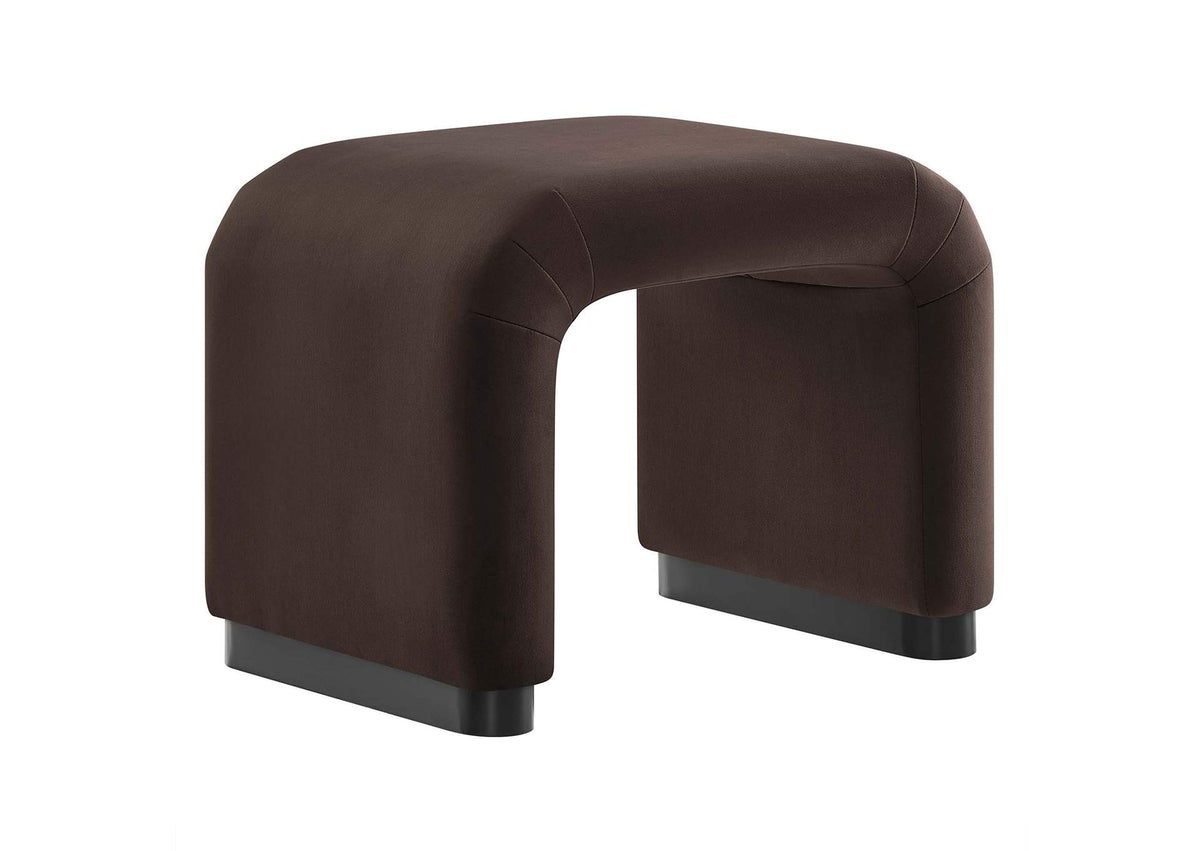 EEI-6733-BLK-CHB Koda Performance Velvet Waterfall Stool By Modway