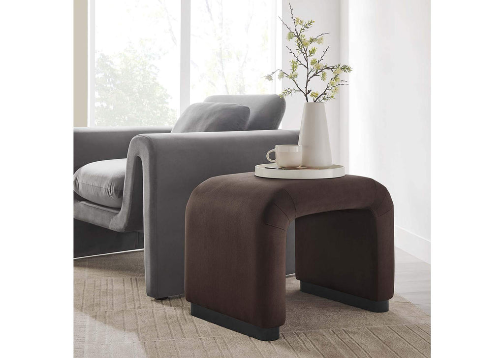 EEI-6733-BLK-CHB Koda Performance Velvet Waterfall Stool By Modway