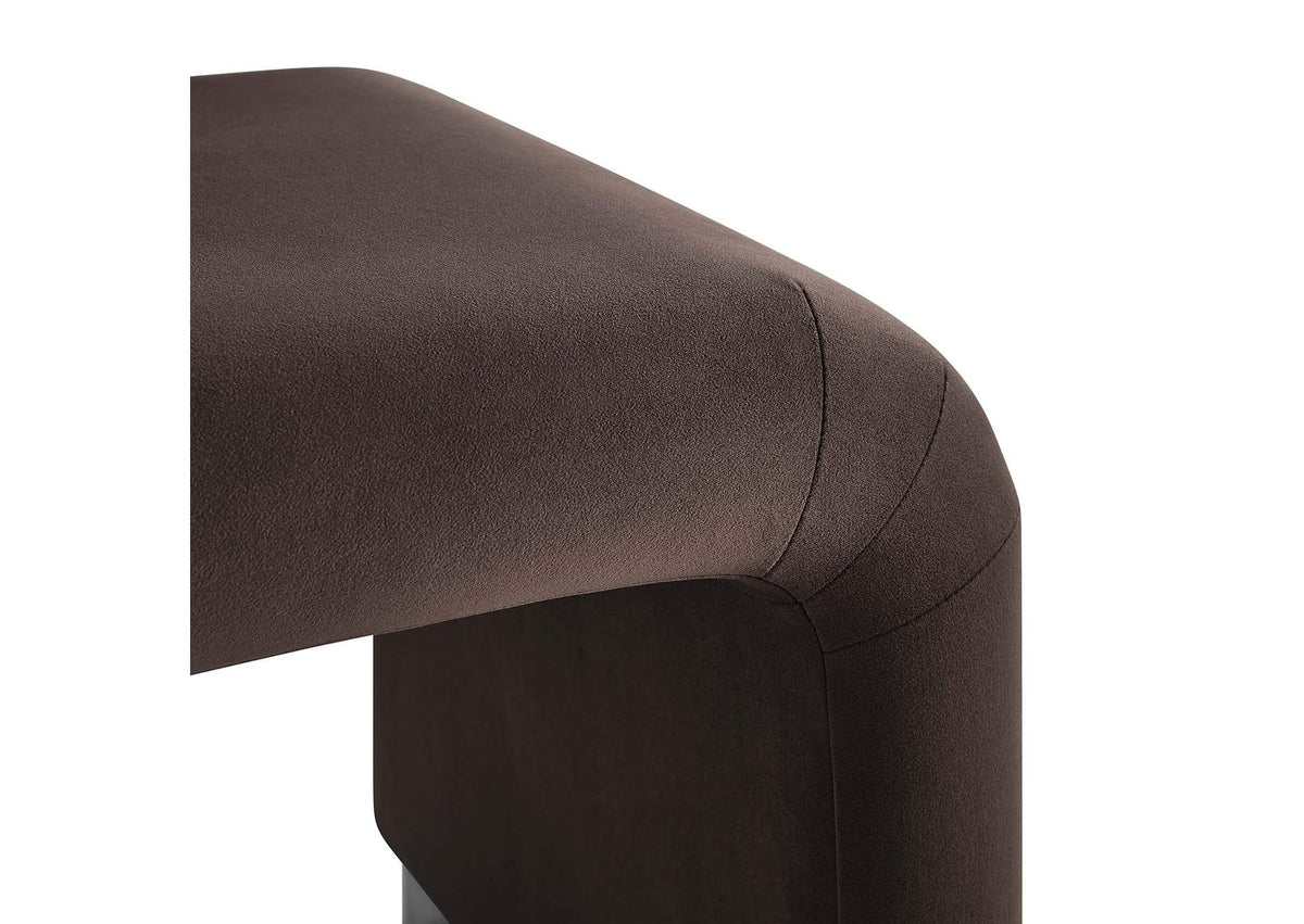 EEI-6733-BLK-CHB Koda Performance Velvet Waterfall Stool By Modway