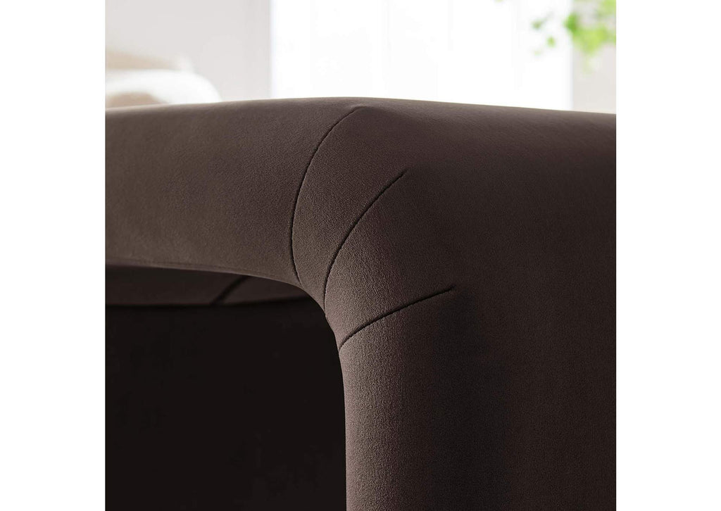 EEI-6733-BLK-CHB Koda Performance Velvet Waterfall Stool By Modway
