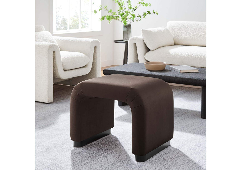 EEI-6733-BLK-CHB Koda Performance Velvet Waterfall Stool By Modway