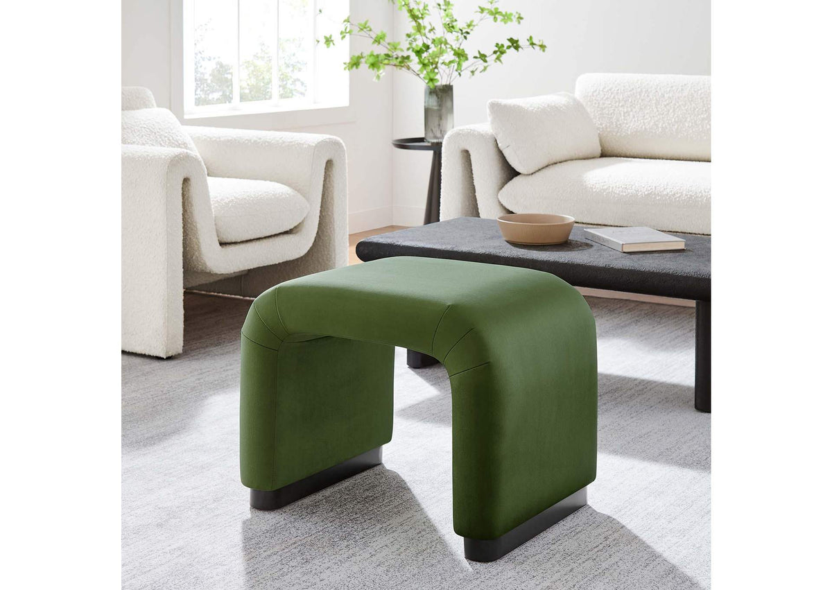 EEI-6733-BLK-MOS Koda Performance Velvet Waterfall Stool By Modway