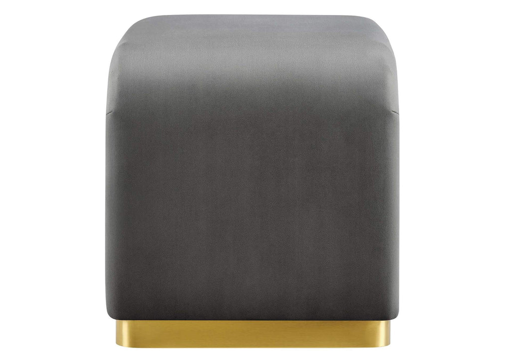 EEI-6733-BRA-STG Koda Performance Velvet Waterfall Stool By Modway