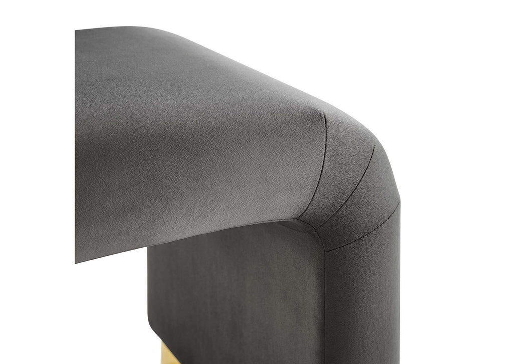 EEI-6733-BRA-STG Koda Performance Velvet Waterfall Stool By Modway