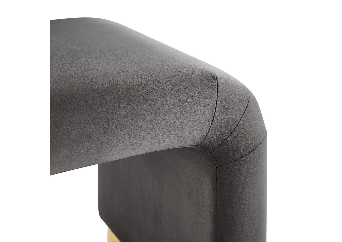 EEI-6733-BRA-STG Koda Performance Velvet Waterfall Stool By Modway