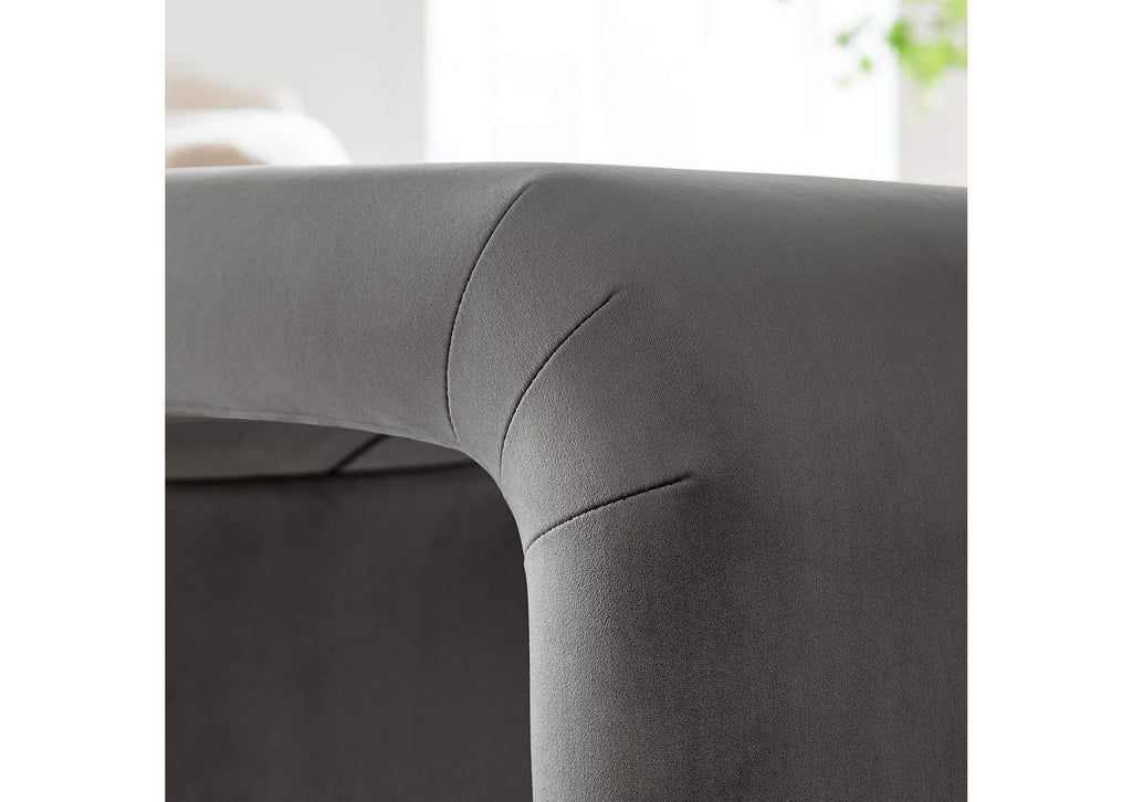EEI-6733-BRA-STG Koda Performance Velvet Waterfall Stool By Modway