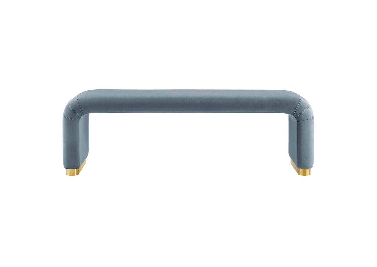 EEI-6734-BRA-CAB Koda Performance Velvet Waterfall Long Bench By Modway