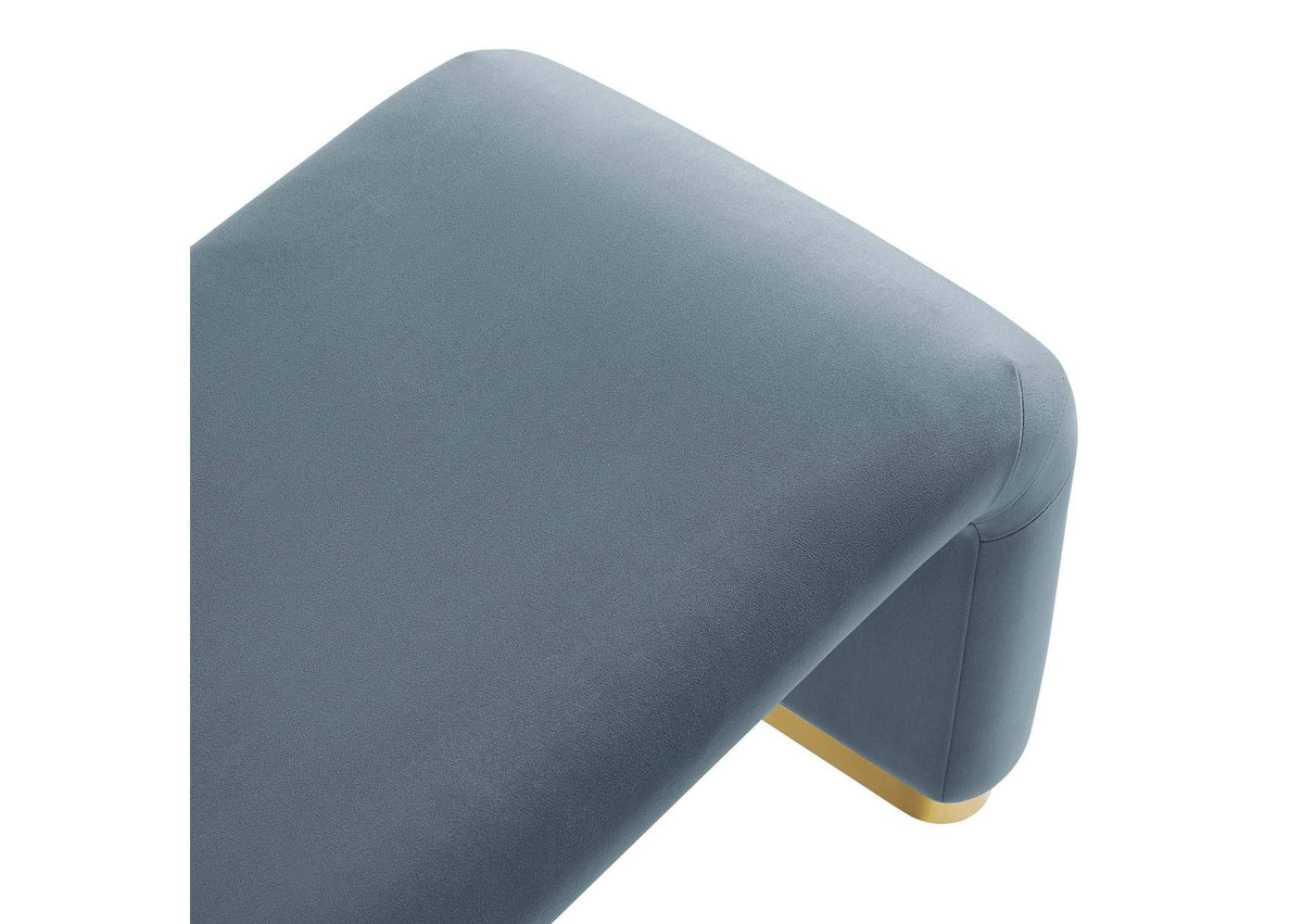EEI-6734-BRA-CAB Koda Performance Velvet Waterfall Long Bench By Modway