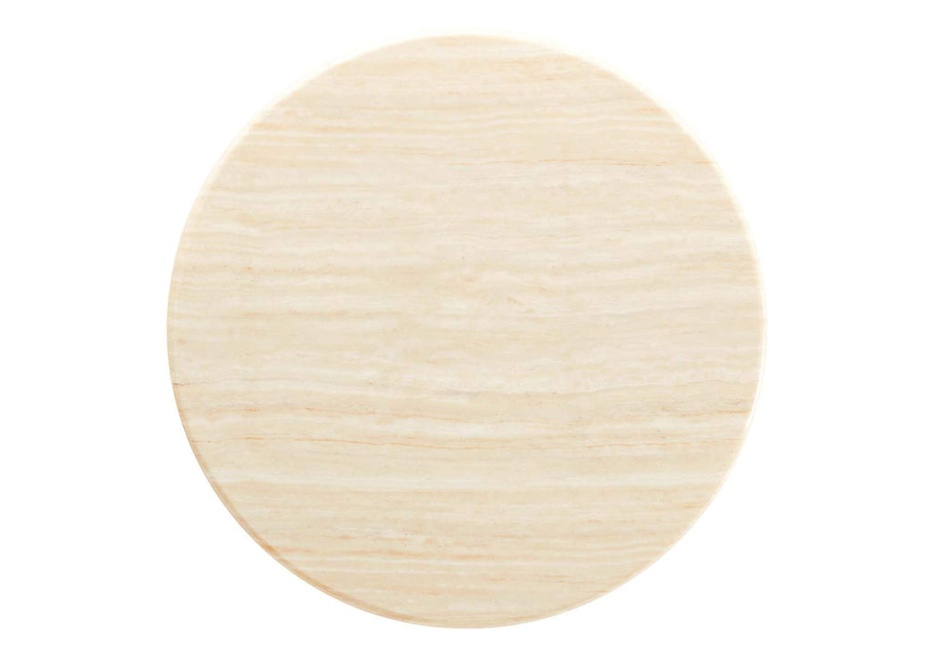 EEI-6752-GLD-TRA Lippa 36" Round Faux Travertine Dining Table By Modway
