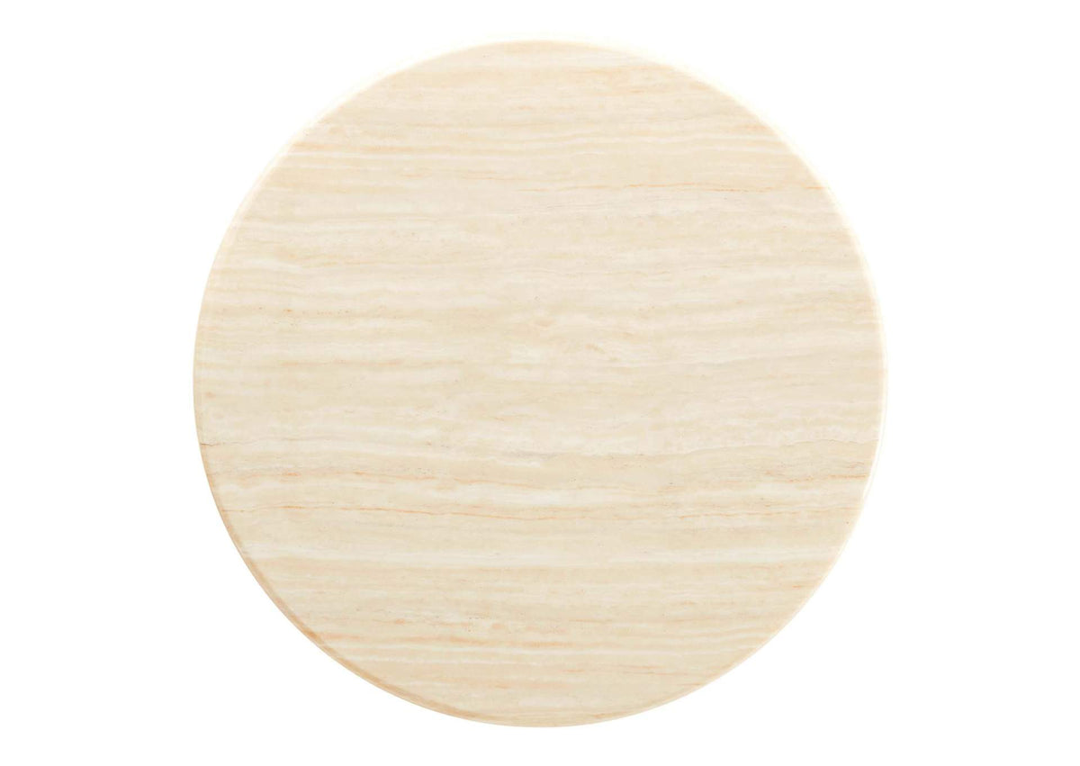 EEI-6752-GLD-TRA Lippa 36" Round Faux Travertine Dining Table By Modway