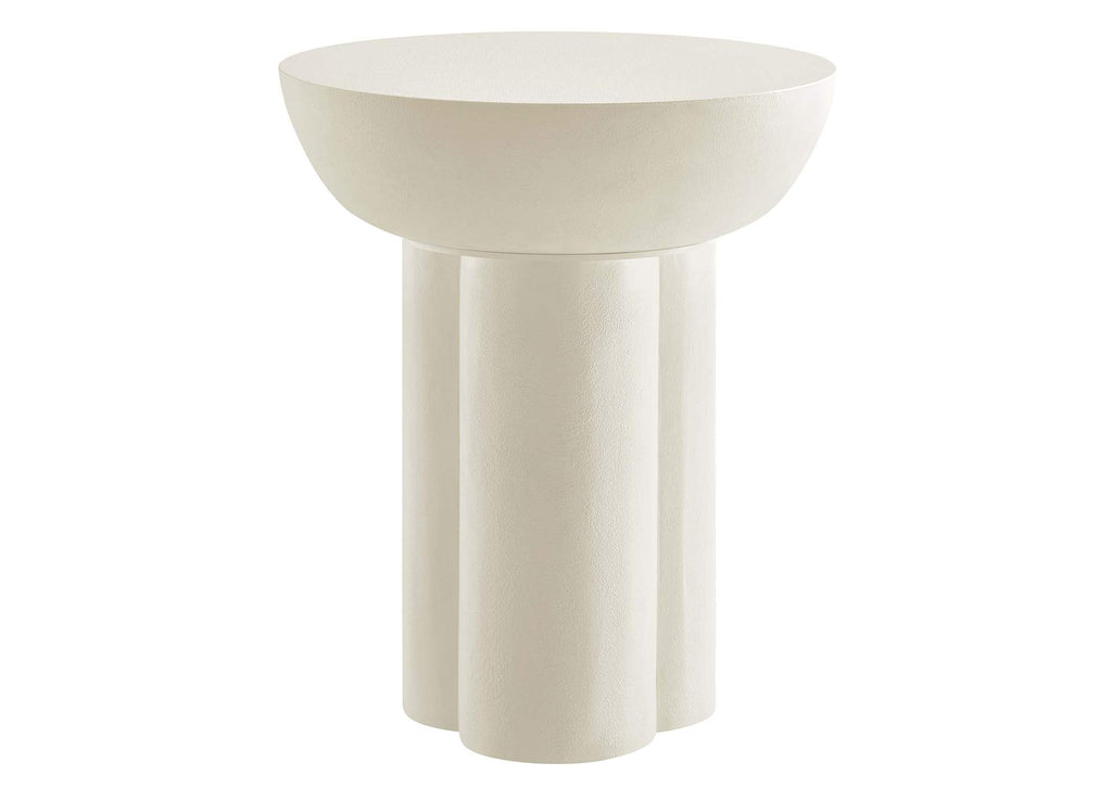 EEI-6761-WHI Caspian Round Concrete Side Table By Modway