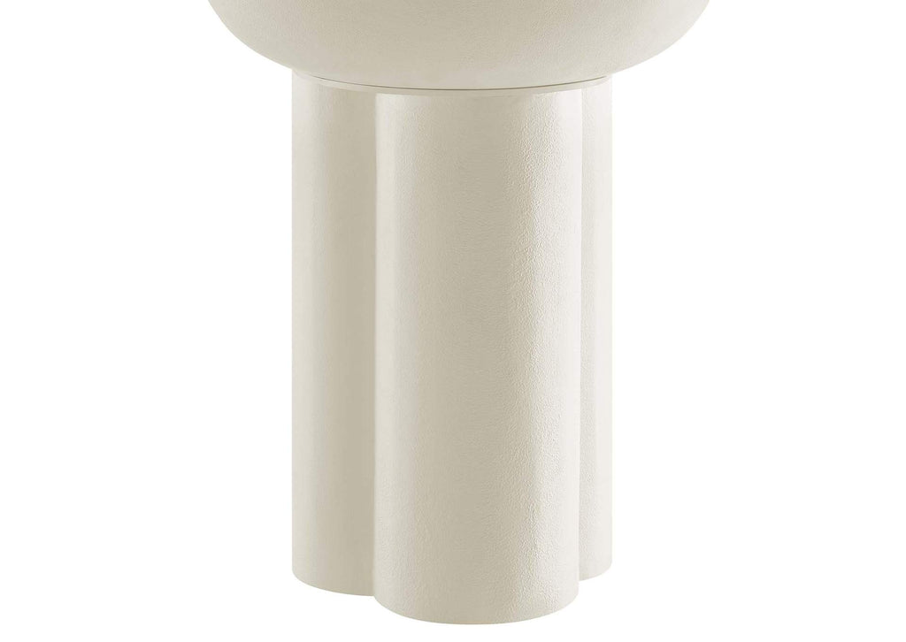 EEI-6761-WHI Caspian Round Concrete Side Table By Modway
