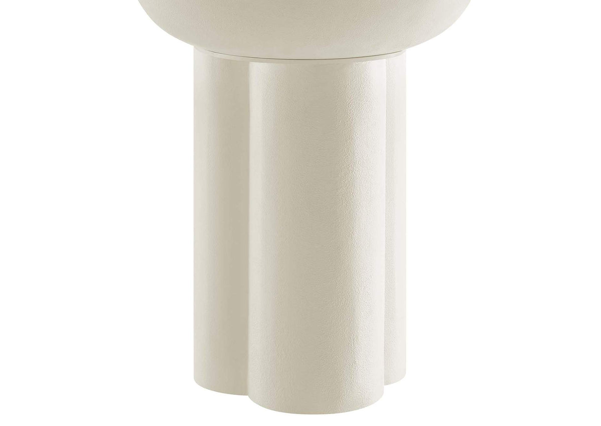EEI-6761-WHI Caspian Round Concrete Side Table By Modway
