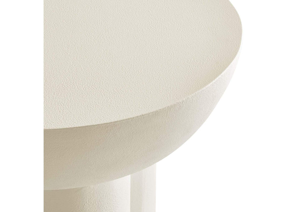 EEI-6761-WHI Caspian Round Concrete Side Table By Modway