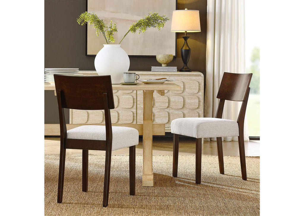 EEI-6804-WAL-HEI Pax Wood Dining Side Chairs Set Of 2 By Modway