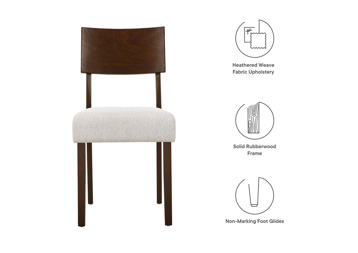 EEI-6804-WAL-HEI Pax Wood Dining Side Chairs Set Of 2 By Modway