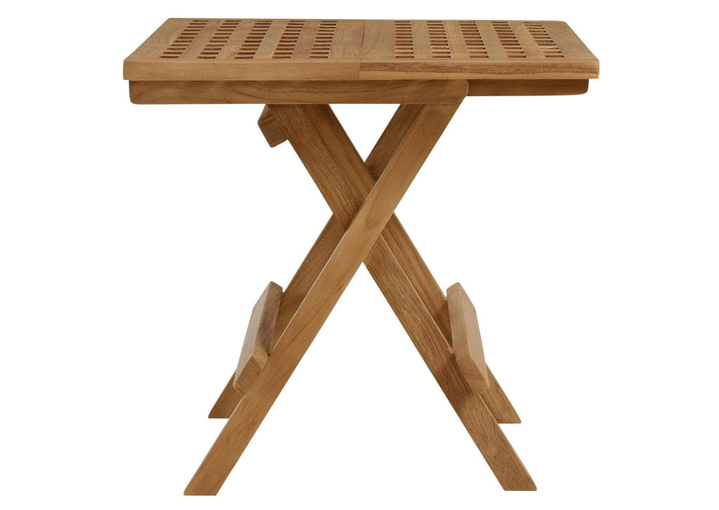 EEI-6810-NAT Vienna Outdoor Patio Teak Wood Side Table By Modway