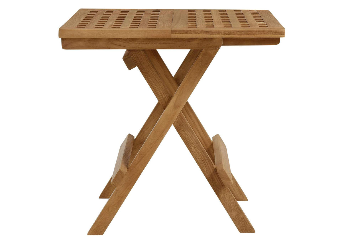 EEI-6810-NAT Vienna Outdoor Patio Teak Wood Side Table By Modway