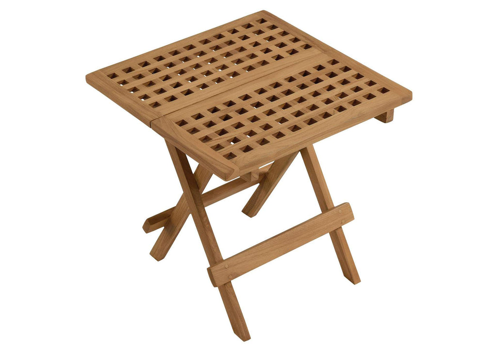 EEI-6810-NAT Vienna Outdoor Patio Teak Wood Side Table By Modway