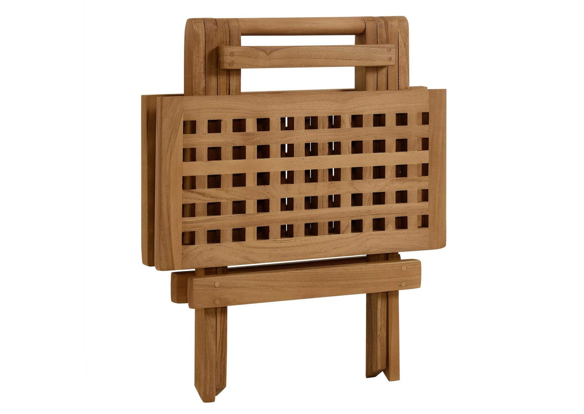 EEI-6810-NAT Vienna Outdoor Patio Teak Wood Side Table By Modway