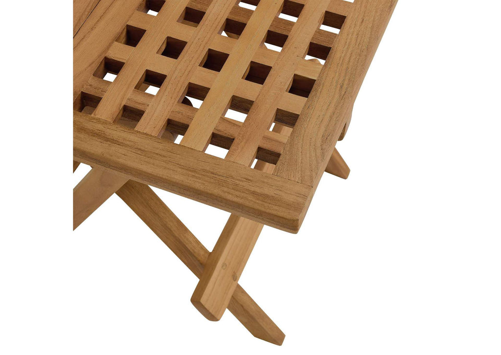 EEI-6810-NAT Vienna Outdoor Patio Teak Wood Side Table By Modway