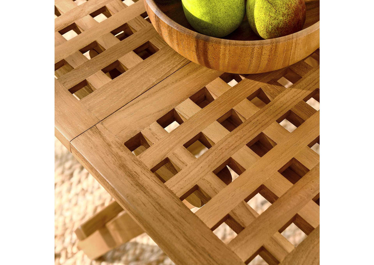 EEI-6810-NAT Vienna Outdoor Patio Teak Wood Side Table By Modway