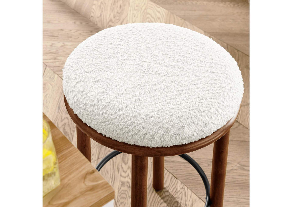 EEI-6818-WAL-IVO Fable Boucle Fabric Counter Stools Set Of 2 By Modway