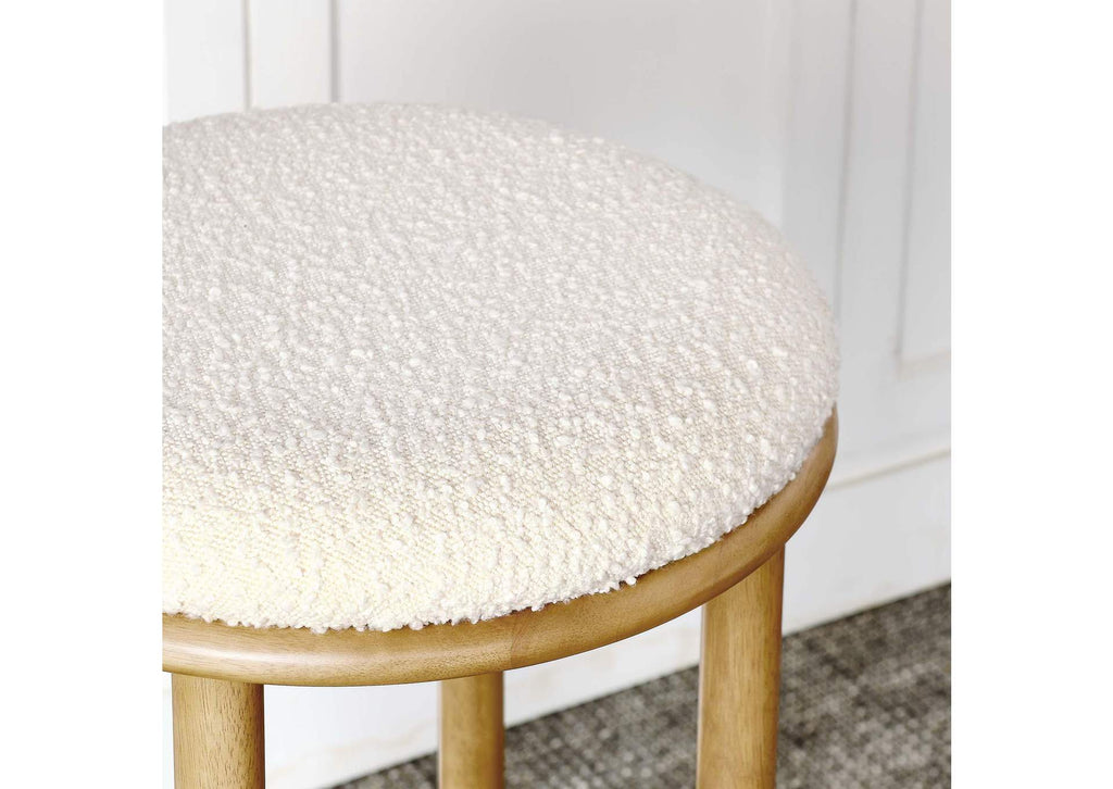 EEI-6819-OAK-IVO Fable Boucle Fabric Bar Stools Set Of 2 By Modway