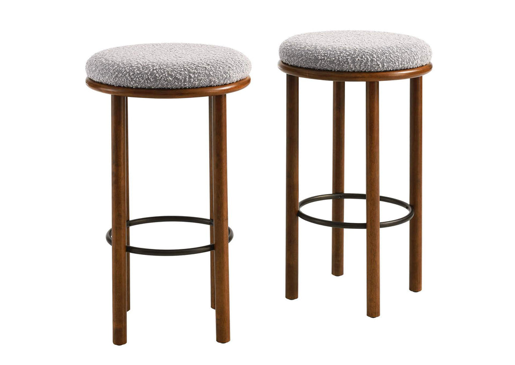 EEI-6819-WAL-TAU Fable Boucle Fabric Bar Stools Set Of 2 By Modway