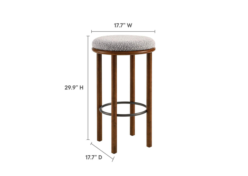 EEI-6819-WAL-TAU Fable Boucle Fabric Bar Stools Set Of 2 By Modway