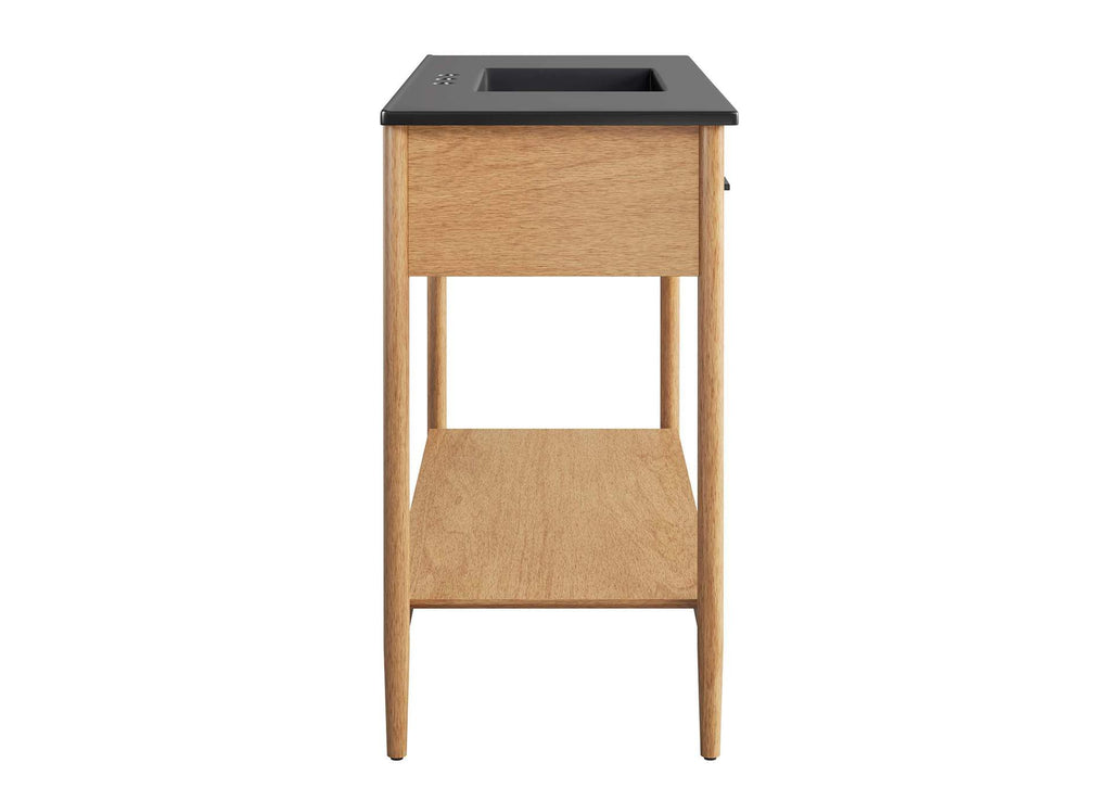 EEI-6825-NAT-BLK Zaire 48" Single Sink Bathroom Vanity By Modway