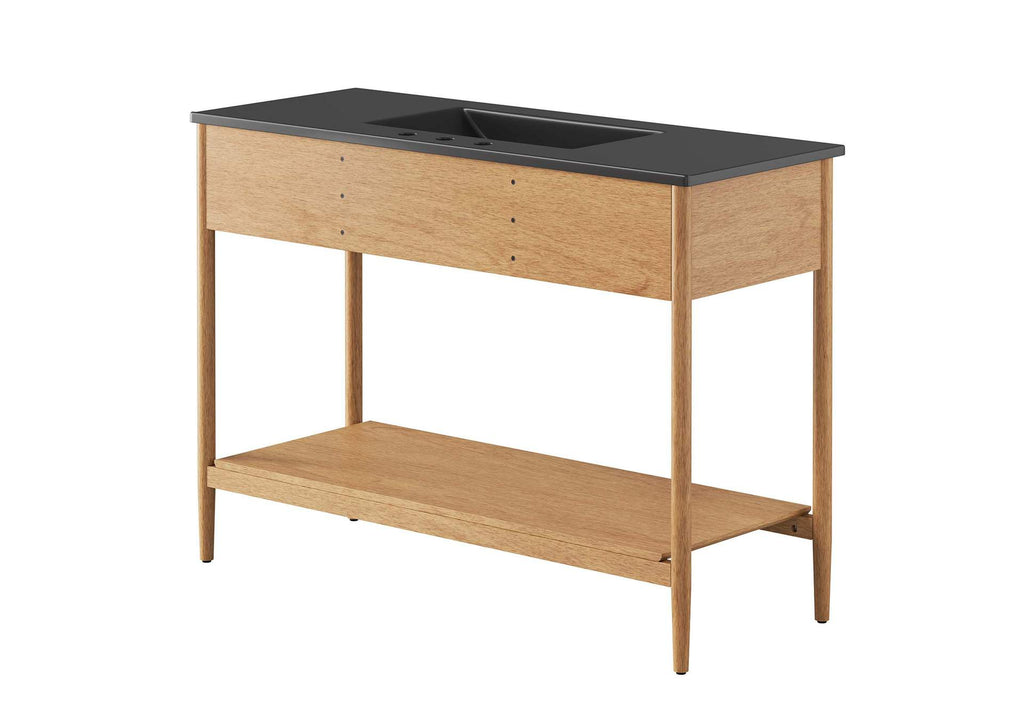 EEI-6825-NAT-BLK Zaire 48" Single Sink Bathroom Vanity By Modway