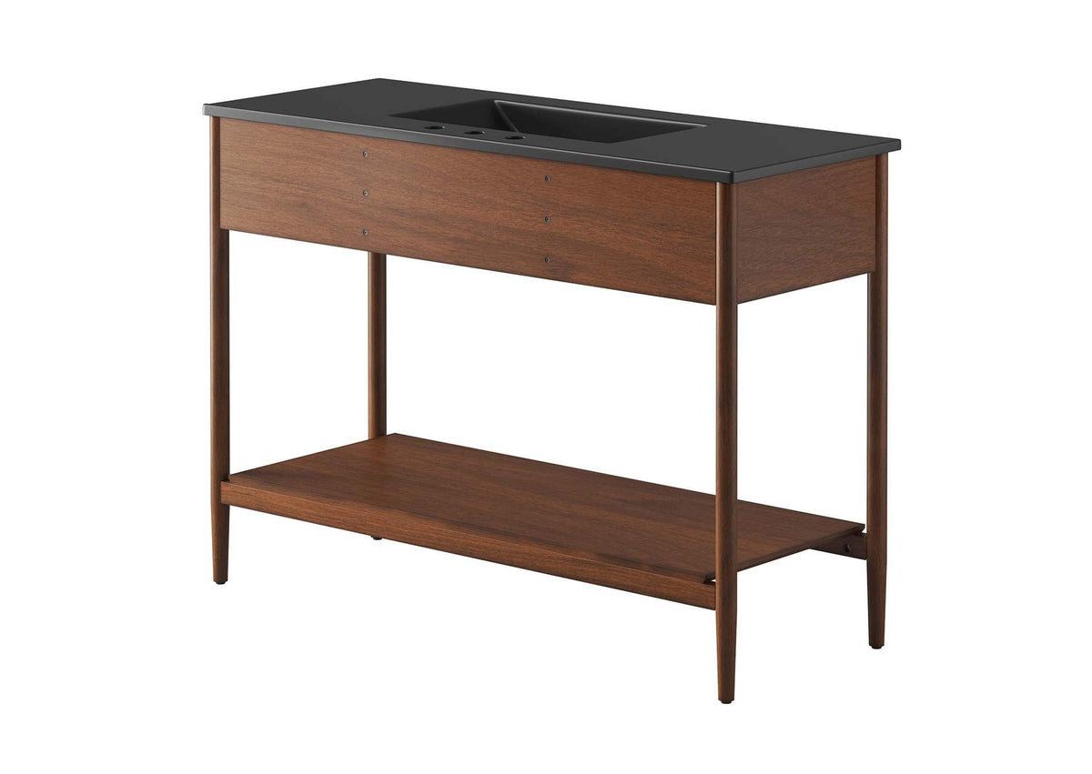 EEI-6825-WAL-BLK Zaire 48" Single Sink Bathroom Vanity By Modway