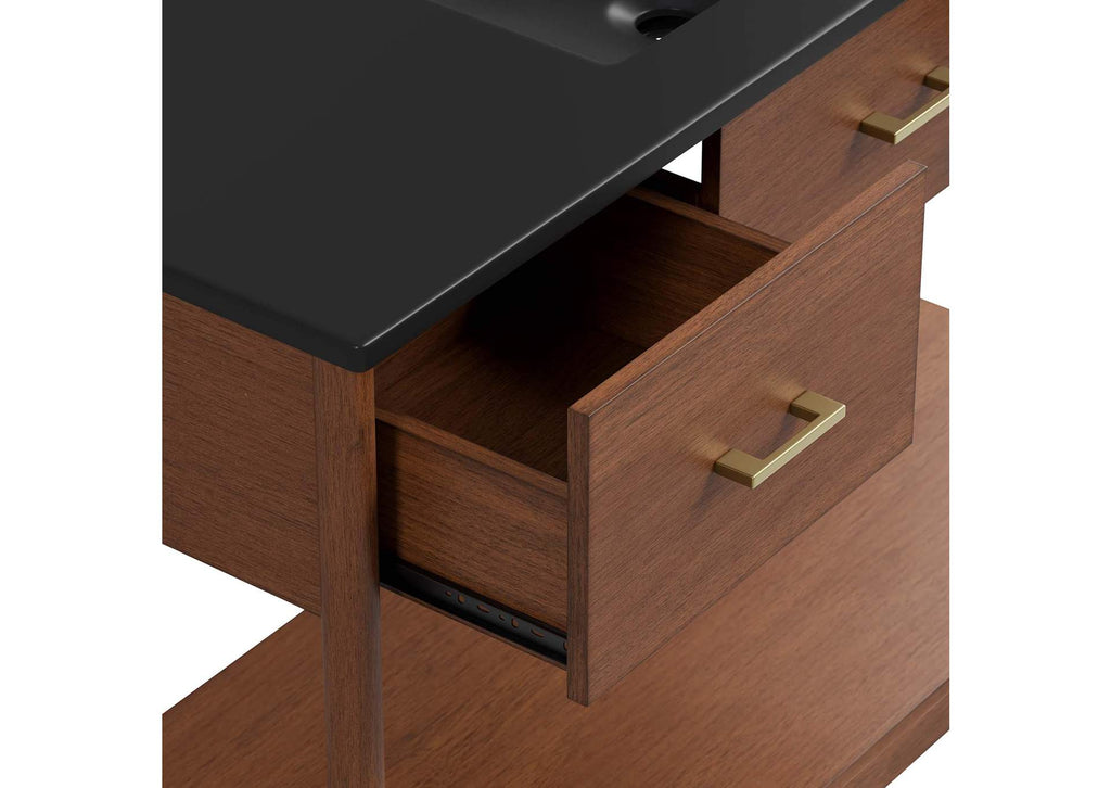 EEI-6825-WAL-BLK Zaire 48" Single Sink Bathroom Vanity By Modway